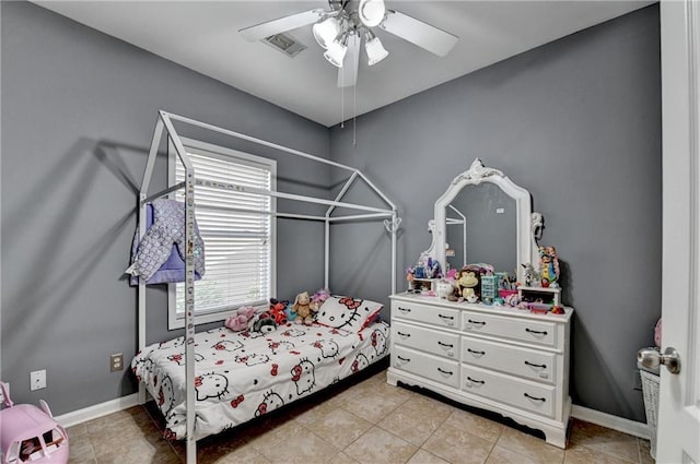 2220 Lily Valley Dr, Lawrenceville, GA 30045 - bedroom featuring a ceiling fan and light tile patterned floors