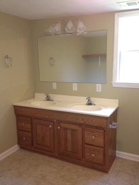 bathroom with vanity