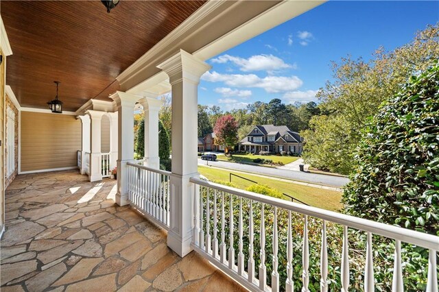 balcony with covered porch