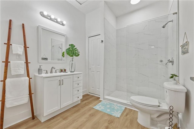 1463 Metropolitan Pkwy SW, Atlanta, GA 30310 - full bath with toilet, wood finished floors, vanity, and a tile shower