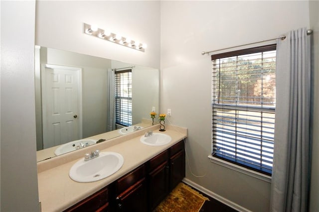 bathroom with vanity