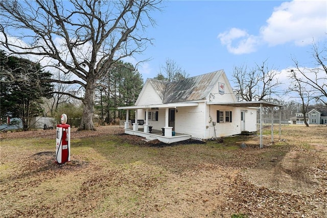 farmhouse with covered porch