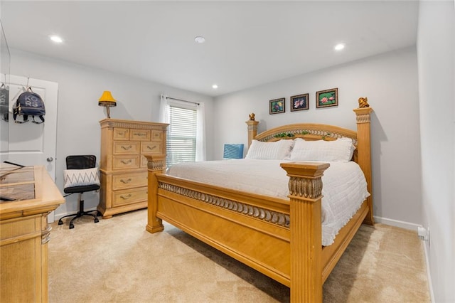 view of carpeted bedroom