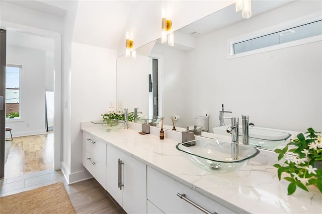 167 Sampson St NE, Atlanta, GA 30312 - bathroom with vanity and wood finished floors