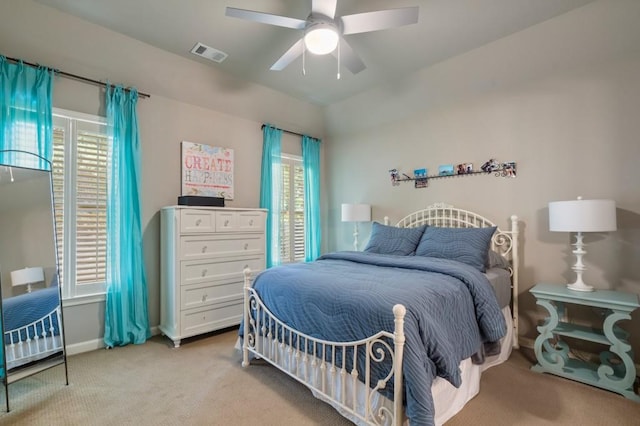 4250 Old Oak Trce, Cumming, GA 30041 - bedroom featuring light carpet, a ceiling fan, and baseboards