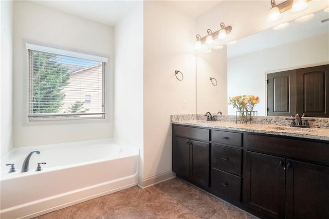 3175 Rock Port Cir, Norcross, GA 30092 - bathroom with double vanity and a garden tub