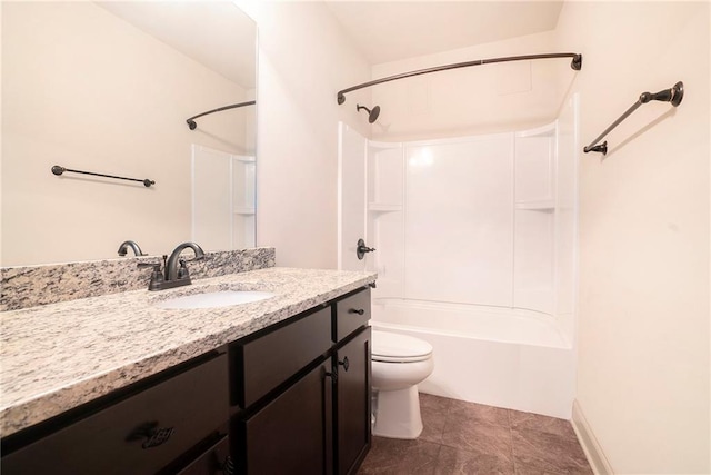3175 Rock Port Cir, Norcross, GA 30092 - bathroom featuring vanity, toilet, and shower / washtub combination