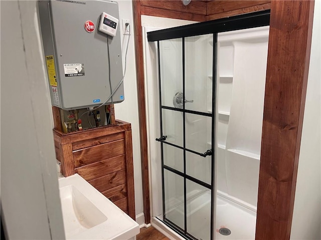 1321 Earle Ct SE, Conyers, GA 30013 - full bath featuring water heater and a stall shower