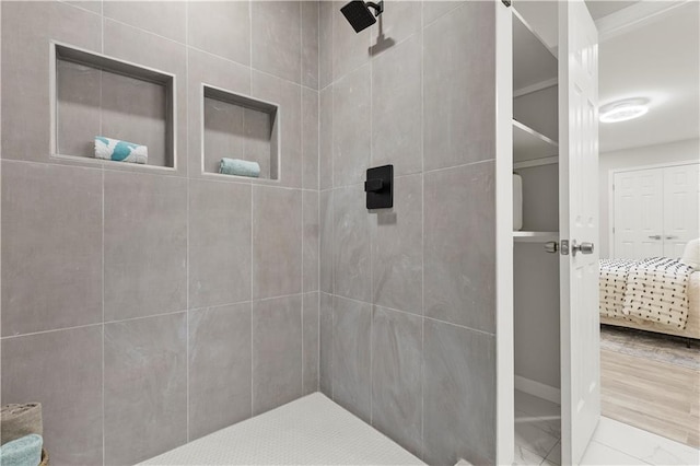 1770 Atherton Dr, Decatur, GA 30035 - bathroom featuring a tile shower and ensuite bath