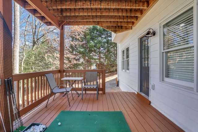 view of wooden deck