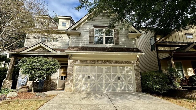 craftsman-style house featuring a garage