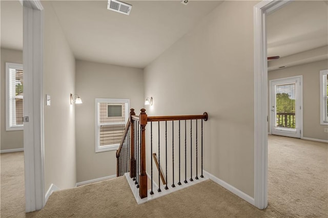 559 Myrle Trace Ln, Suwanee, GA 30024 - stairway featuring carpet and baseboards
