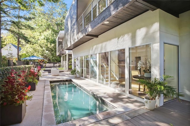 view of pool with a patio area