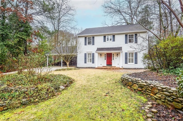 970 Winding Creek Trl, Sandy Springs, GA 30328 - colonial-style house featuring a front lawn