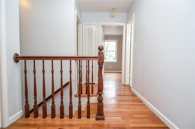 970 Winding Creek Trl, Sandy Springs, GA 30328 - hall with light wood finished floors and an upstairs landing