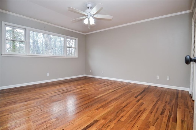 970 Winding Creek Trl, Sandy Springs, GA 30328 - unfurnished room with wood finished floors, ceiling fan, and ornamental molding