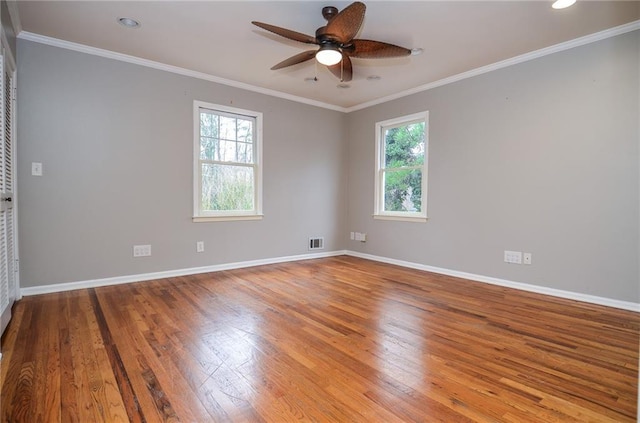 970 Winding Creek Trl, Sandy Springs, GA 30328 - unfurnished room with wood finished floors, ceiling fan, crown molding, and recessed lighting