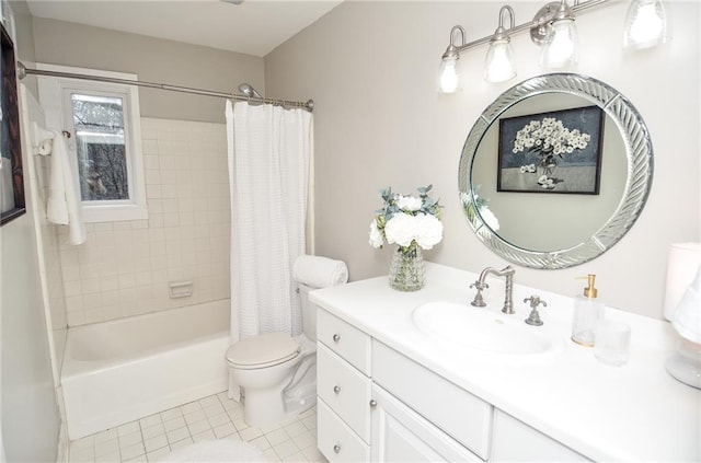 970 Winding Creek Trl, Sandy Springs, GA 30328 - full bathroom with tile patterned flooring, vanity, and shower / tub combo with curtain