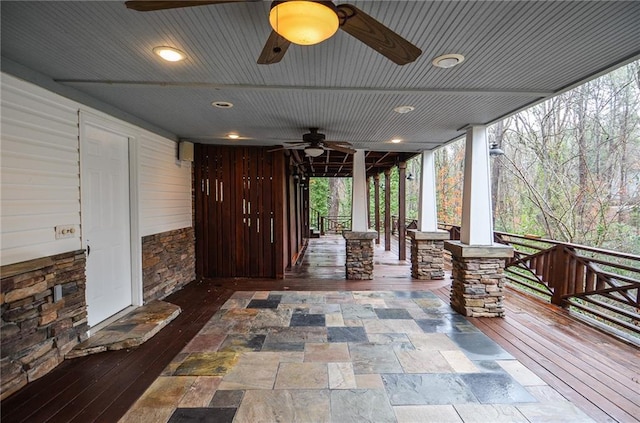 970 Winding Creek Trl, Sandy Springs, GA 30328 - view of patio featuring a ceiling fan