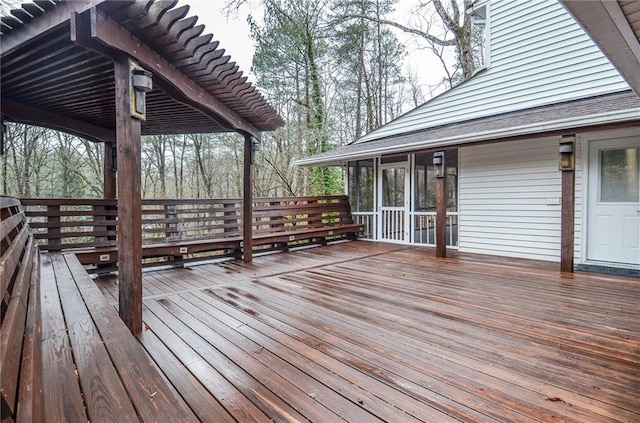 970 Winding Creek Trl, Sandy Springs, GA 30328 - wooden terrace featuring a sunroom