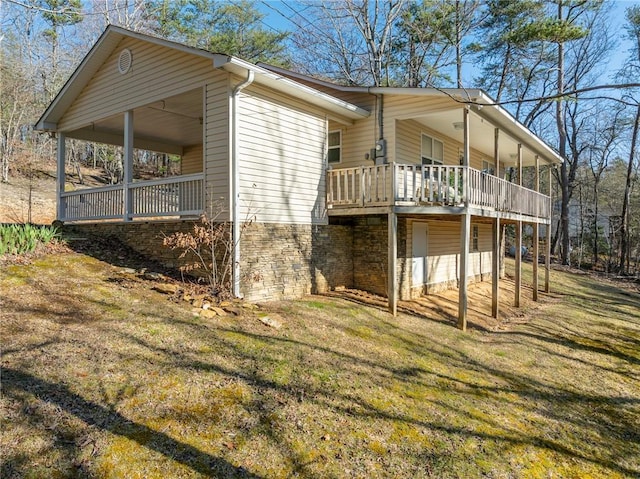 1700 Greenfield Rd, Ellijay, GA 30536 - view of side of property with a lawn