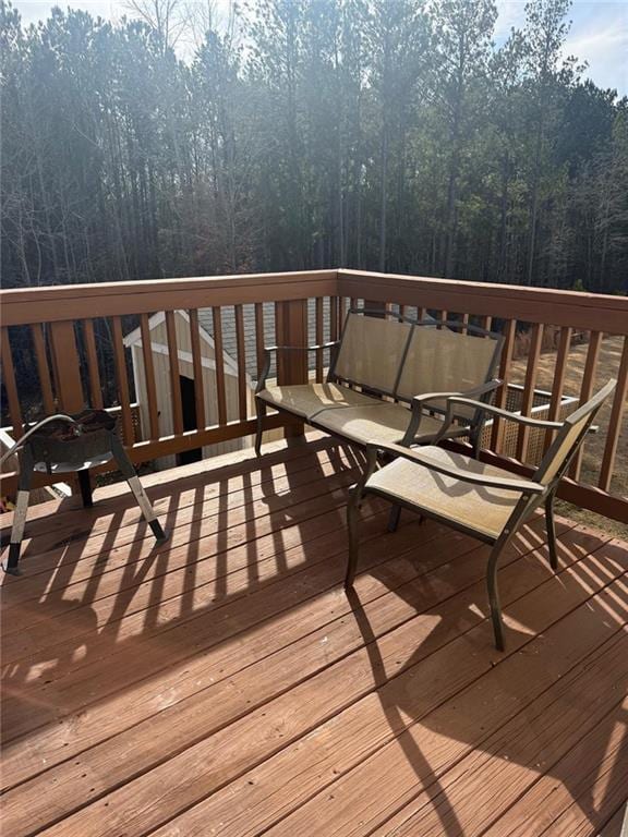 view of wooden deck