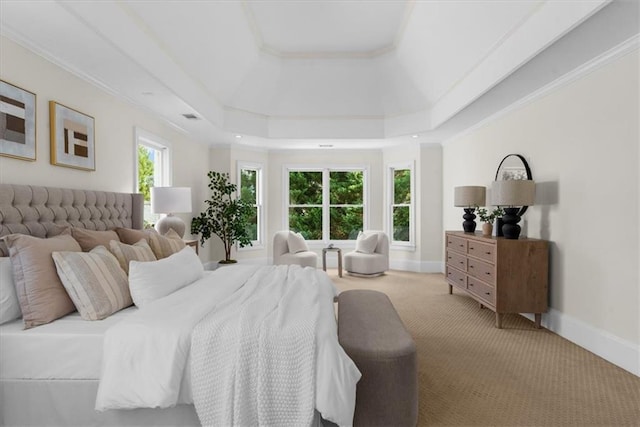 745 Glengate Pl, Atlanta, GA 30328 - carpeted bedroom with a tray ceiling and ornamental molding