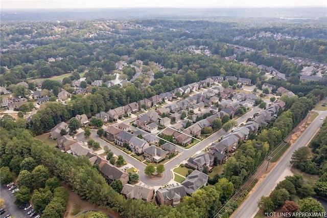 aerial view featuring a residential view