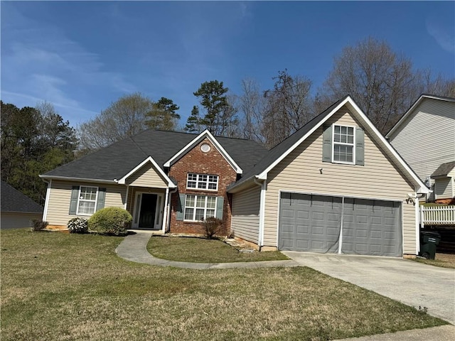 4206 Shoreside Cir, Snellville, GA 30039 - traditional home featuring driveway, a front yard, and brick siding
