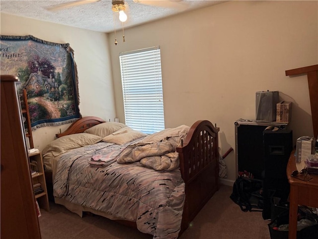 4206 Shoreside Cir, Snellville, GA 30039 - bedroom featuring carpet floors, a textured ceiling, and ceiling fan