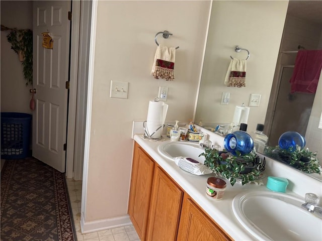4206 Shoreside Cir, Snellville, GA 30039 - full bath featuring double vanity and tile patterned flooring