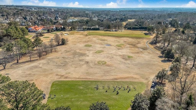 birds eye view of property featuring a rural view