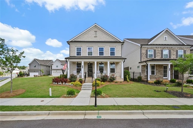 940 Emmett Walk, Alpharetta, GA 30004 - view of front of house featuring covered porch and brick siding