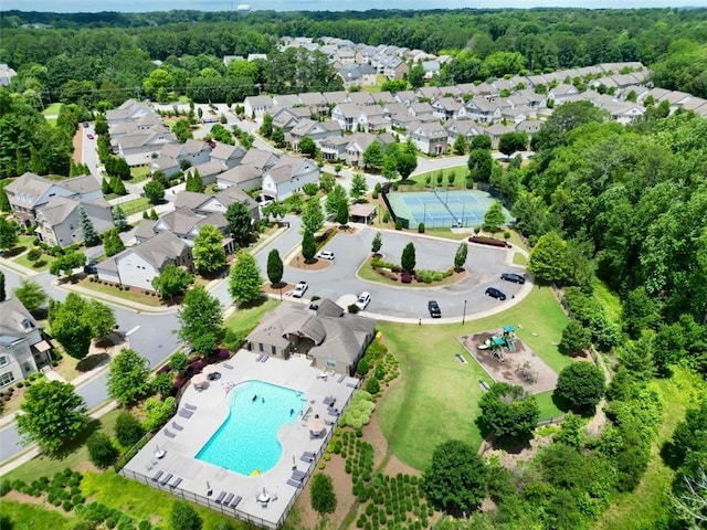 940 Emmett Walk, Alpharetta, GA 30004 - aerial view of residential area with a pool area