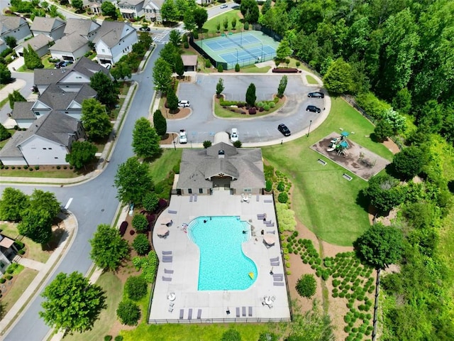 940 Emmett Walk, Alpharetta, GA 30004 - drone / aerial view of a pool