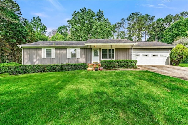 57 Fair Oaks Dr SE, Conyers, GA 30094 - single story home featuring a garage, concrete driveway, and a front yard
