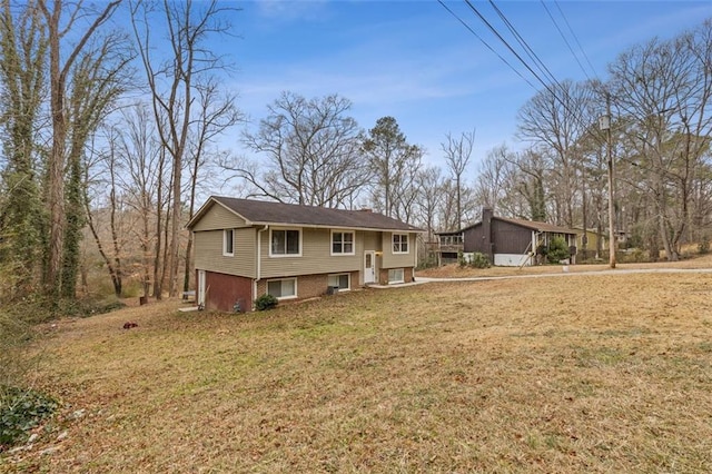 exterior space with a front yard