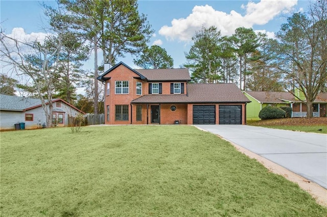 8914 Gardener Dr, Jonesboro, GA 30238 - view of front of property with a garage, brick siding, and concrete driveway