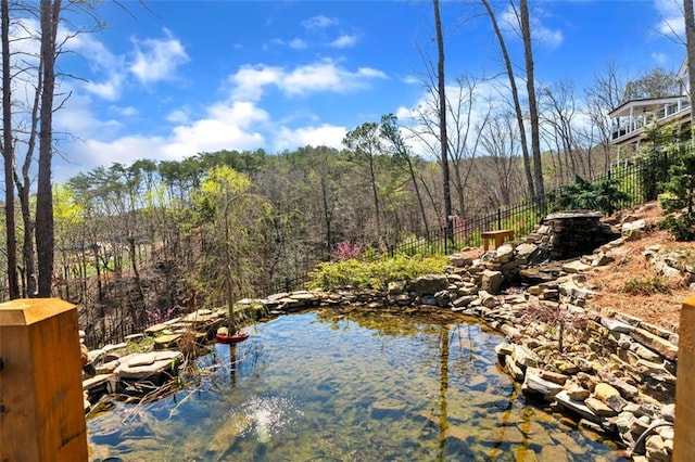 view of water feature