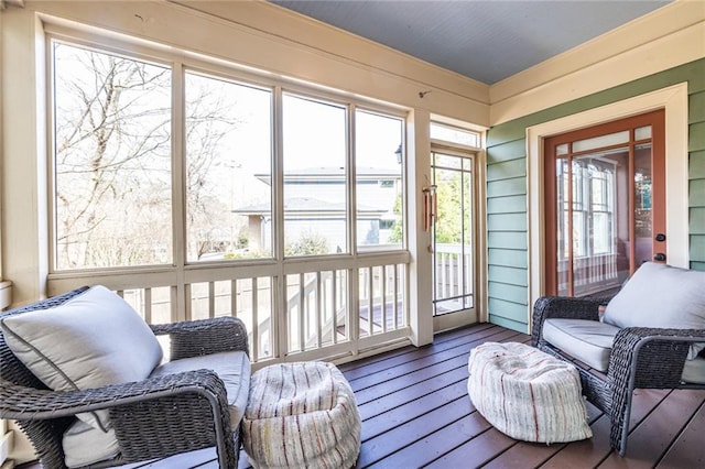 view of sunroom