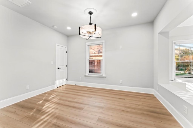 2128 Hosea L Williams Dr NE, Atlanta, GA 30317 - spare room with light wood-type flooring and recessed lighting