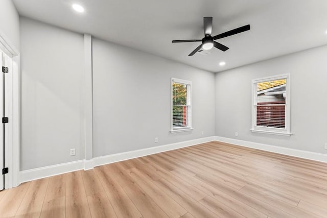 2128 Hosea L Williams Dr NE, Atlanta, GA 30317 - unfurnished room with a ceiling fan, light wood finished floors, and recessed lighting