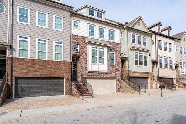 view of property featuring a garage