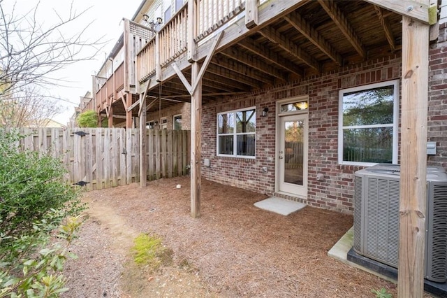 view of patio featuring cooling unit