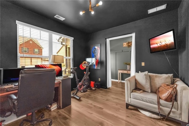 509 Azalea Bloom Dr, Loganville, GA 30052 - office featuring wood finished floors and visible vents