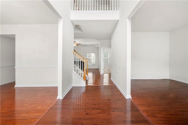 entrance foyer with dark wood-type flooring