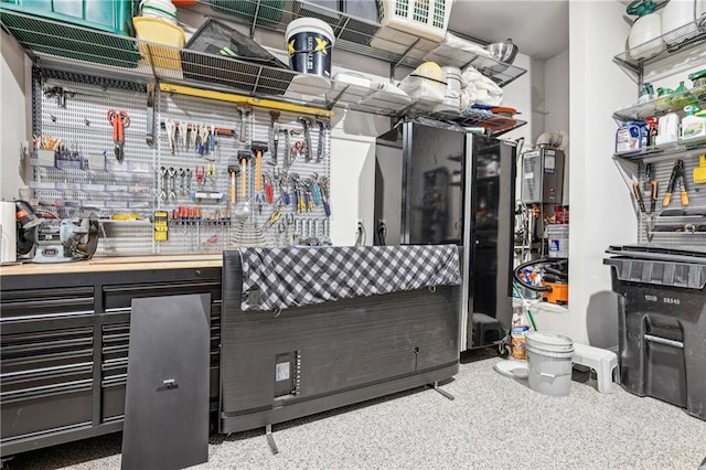 4025 Connolly Ct, Roswell, GA 30075 - miscellaneous room featuring a workshop area and speckle patterned floor