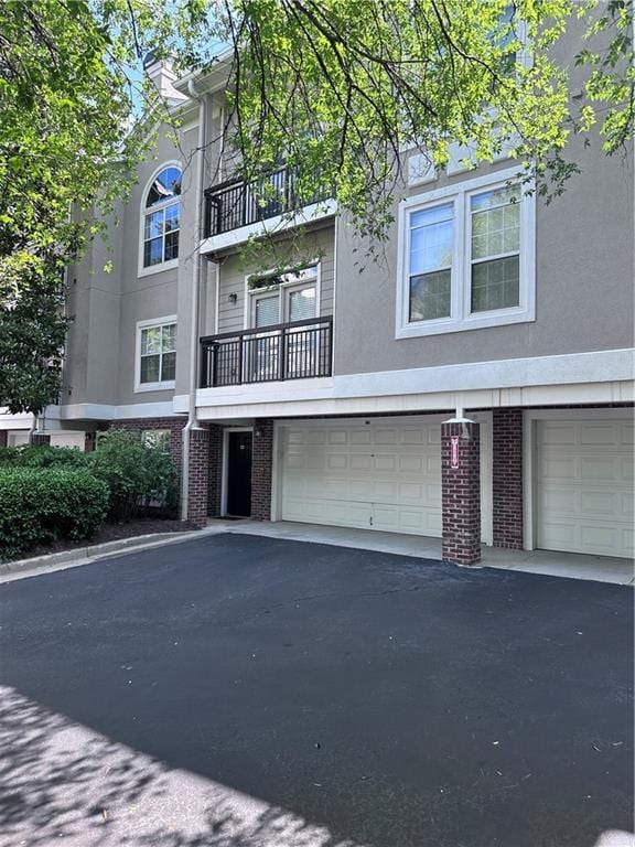 view of property with a garage