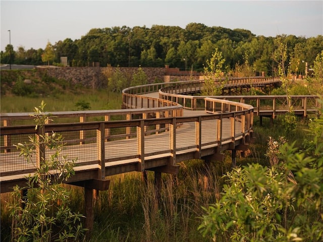 dock area with a wooden deck