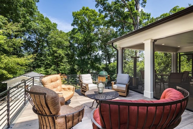 view of patio featuring an outdoor living space